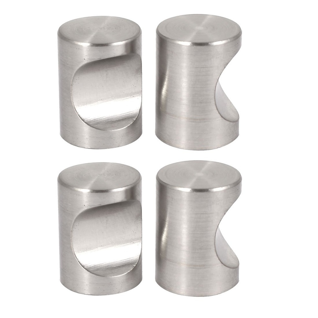 uxcell Dresser Door Cabinet Single Hole Zinc Alloy Flat Cylinder Pull Handles Knob 4pcs