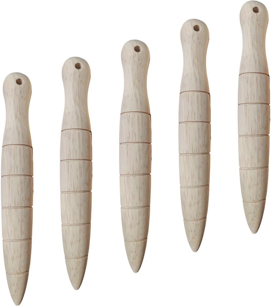 CHGCRAFT 5Pcs Wooden Plant Dibber Wood Garden Dibber seedsDibbler Dibber Bulb Seedling Planting Tools Gardeners Planting Tool for Seedlings