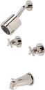 Kingston Brass KBX8146ZX Millennium Double-Handle Tub and Shower Faucet in Polished Nickel