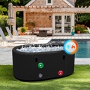 FerdY Cold Plunge Inflatable Icebath Tub for Athletes XL with Lip, Outdoor &Indoor Portable& Foldable Ice Pod, 59 x 31x 26 Inch Ice Bathtub Water Chiller Compatible, 132 GAL Black