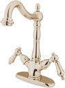 Kingston Brass KS1496AL Heritage Vessel Faucet, 6.31 x 6.44 x 10.69, Polished Nickel