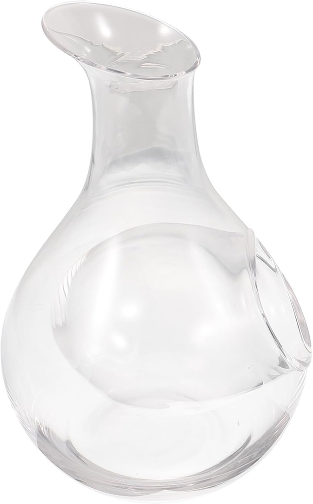 Creative Japanese Style Glass Wine Pitcher with Ice Slot Functional Decanter for Red Wine and Water for Entertaining and Gift Giving
