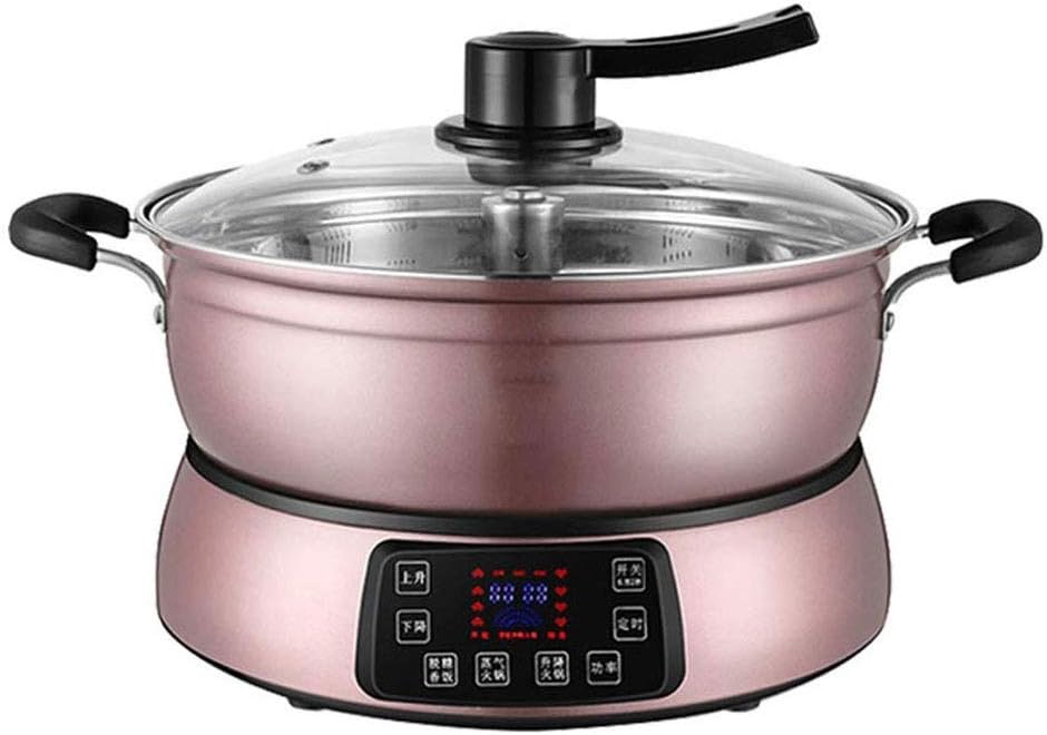 SJYDQ Multifunctional Intelligent Electric Steamer, 6L Automatic Lifting Electric Hotpot Steamer, Suitable for Home Kitchen, Restaurant (Color : D)