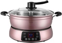SJYDQ Multifunctional Intelligent Electric Steamer, 6L Automatic Lifting Electric Hotpot Steamer, Suitable for Home Kitchen, Restaurant (Color : D)