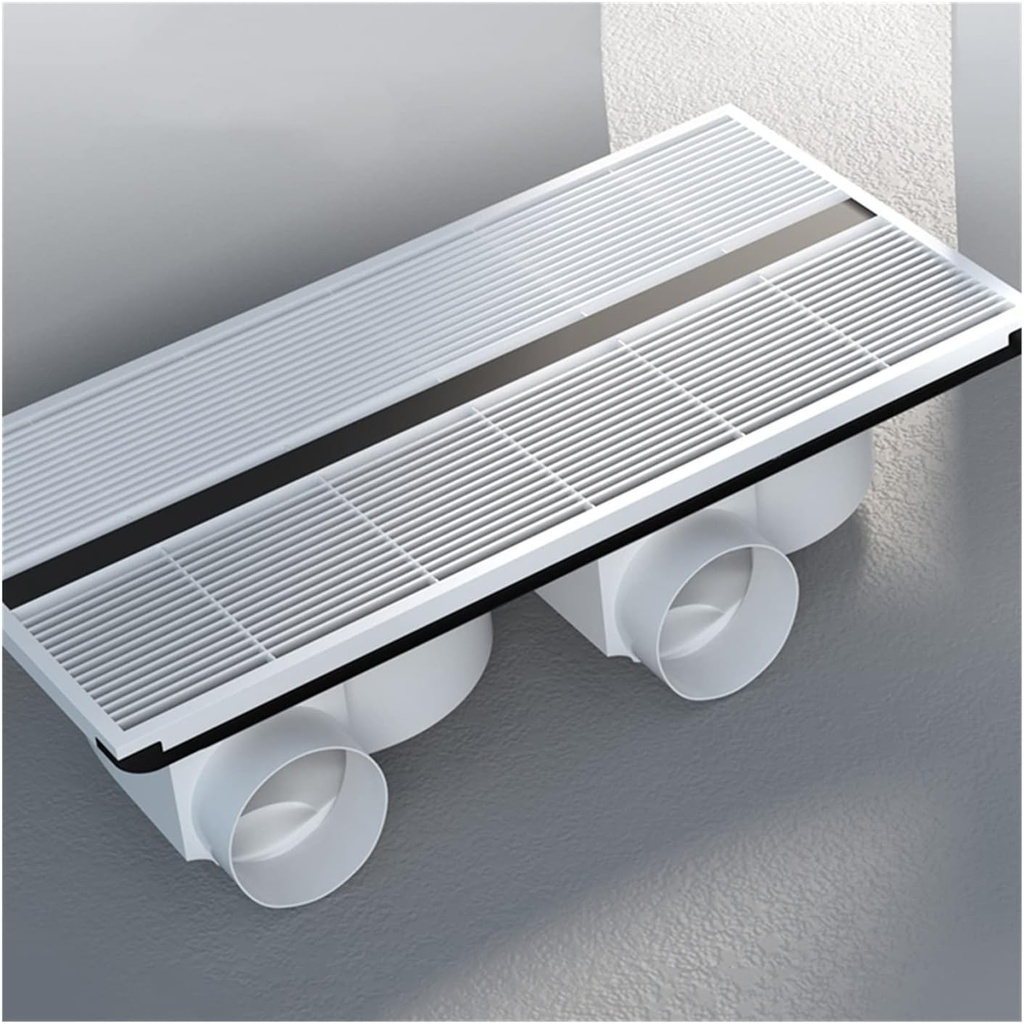 High-power Dual-motor Exhaust Fan, Rectangular Dual-core Exhaust Fan with Check Valve, Kitchen Ceiling Embedded 30*60cm Strong Ventilation Fan Household Ventilation Fans ( Color : B , Siz (C 300*600