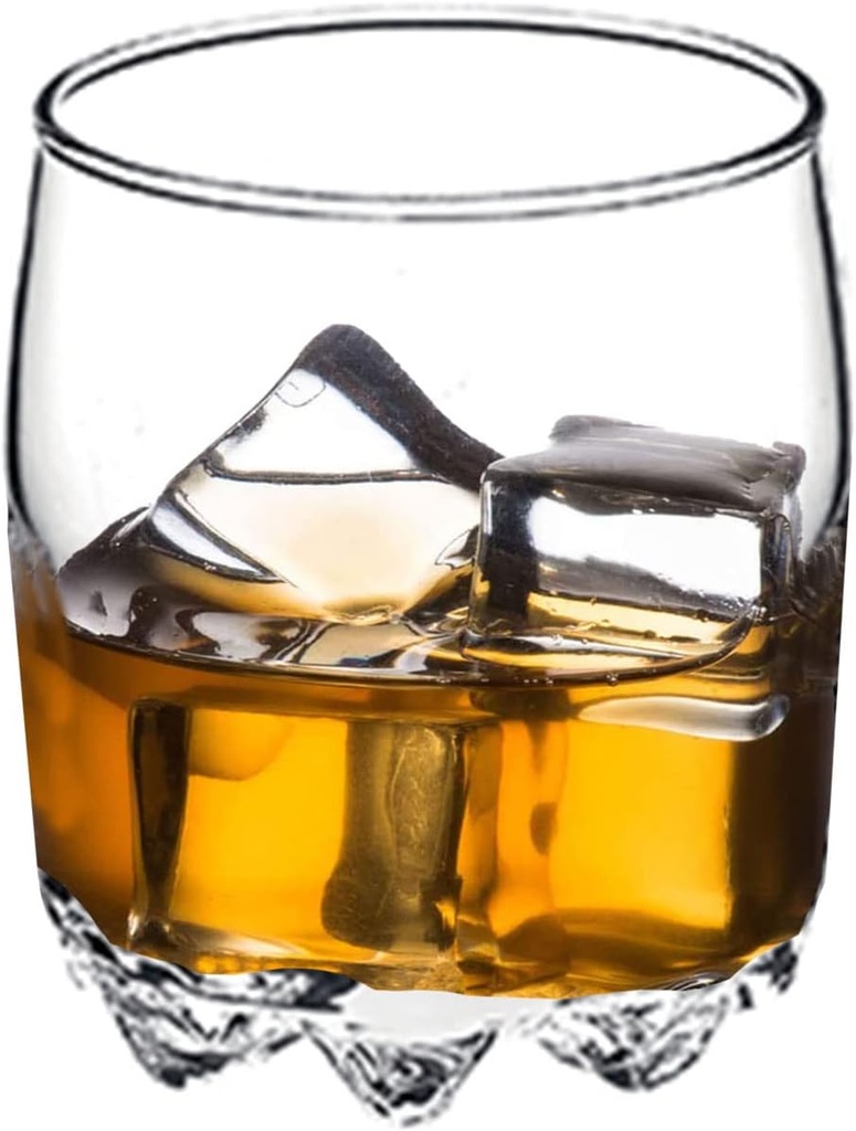 Tigerchef Heavy Duty, Professional Grade Glasses. Dishwasher safe. Serve Drinks, Liquor, Wine, Alcohol, Beer, Shots, Cocktails, Margarita, Water, Desserts. (Rocks Tumbler 10 Oz, 6)