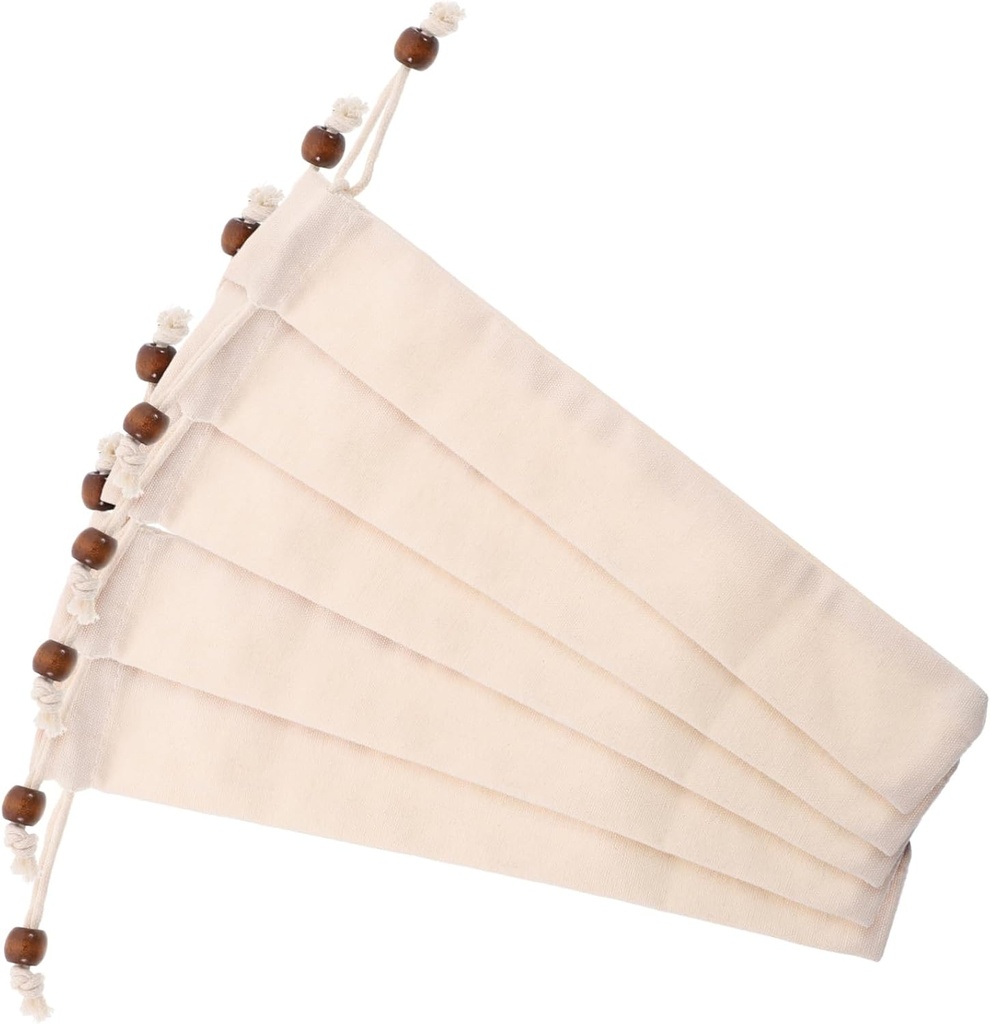 5pcs Silverware Holder for Cutlery Bag Drawstring Chopsticks Bags Tableware Packing Sushi Shop Cutlery Sleeves Takeout Supplies Compact