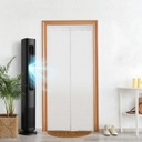 EVA Insulated Door Curtain Magnetic Screen Door Frosted Privacy Door Screen with Full Magnets Easy Install Screen Size 38x82 inch Fit Door Size 36x80 inch