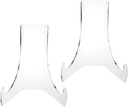 2pcs Acrylic Display Easel Stand for Plates Photos and Artworks Sturdy and Acrylic Plate Holder for Home and Event Decoration