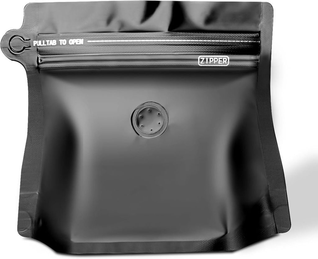 3.5oz 1/5 lb 60pcs Coffee Bags with Valve,Vented Coffee Bag Barrier Bags Coffee Packaging Coffee Storage Pouches Stand-up Bags for Food Diamond Shaped Need to Use Heat Sealing Machine（Black）
