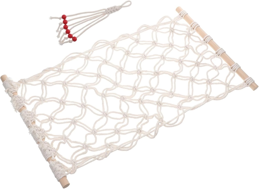 2pcs Macrame Fruit Hammock Handmade Hanging Kitchen Storage Basket for Fruits Veggies with Banana Hanger Easy to Clean and Maintain for Organization