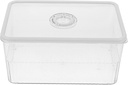 IMIKEYA Transparent Bread Storage Box with Timing Cover Pet Kitchen Storage Container for Refrigerator for Fruits Seafood and Vegetables Keeps Food Fresh and Organized