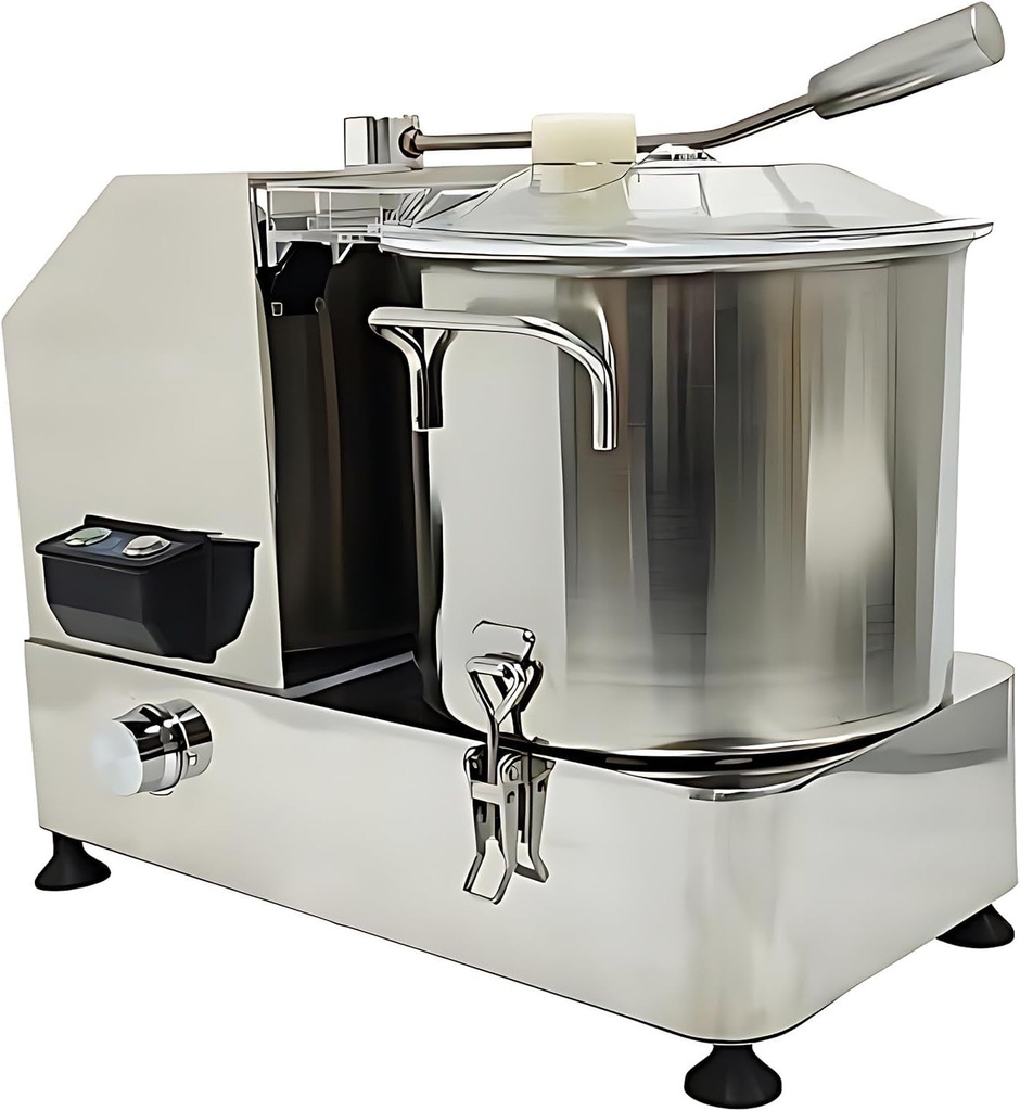 Stainless Steel Food Processor & Electric Meat Grinder 6L/9L/12L Commercial Vegetable Chopper 750W/1500W Multifunctional Blender Slicer for Restaurant Use 6L