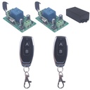 DC 12V 10A Relay Switch 1CH Wireless Remote Control Switch 433MHz Transmitter Receiver Momentary/Toggle Switch 12V Opener Garage Door keypad Universal Wireless ON Off (2* Control+2* Receiver)