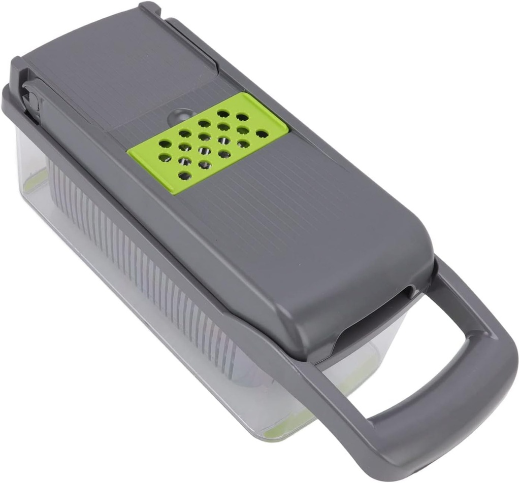 BORDSTRACT Vegetable Chopper, 14-in-1 Kitchen Chopper Veg Dicer, Vegetable Cutter with Egg White Separator 6 Blades Food Chopper Manual Spiralizer