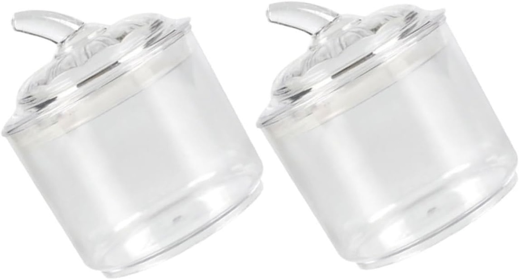 OUNONA Airtight Sealed Storage Jars 2pcs Food-Grade Containers Lids for Snacks Tea and Grains Round Plastic Kitchen Storage for Home Organization