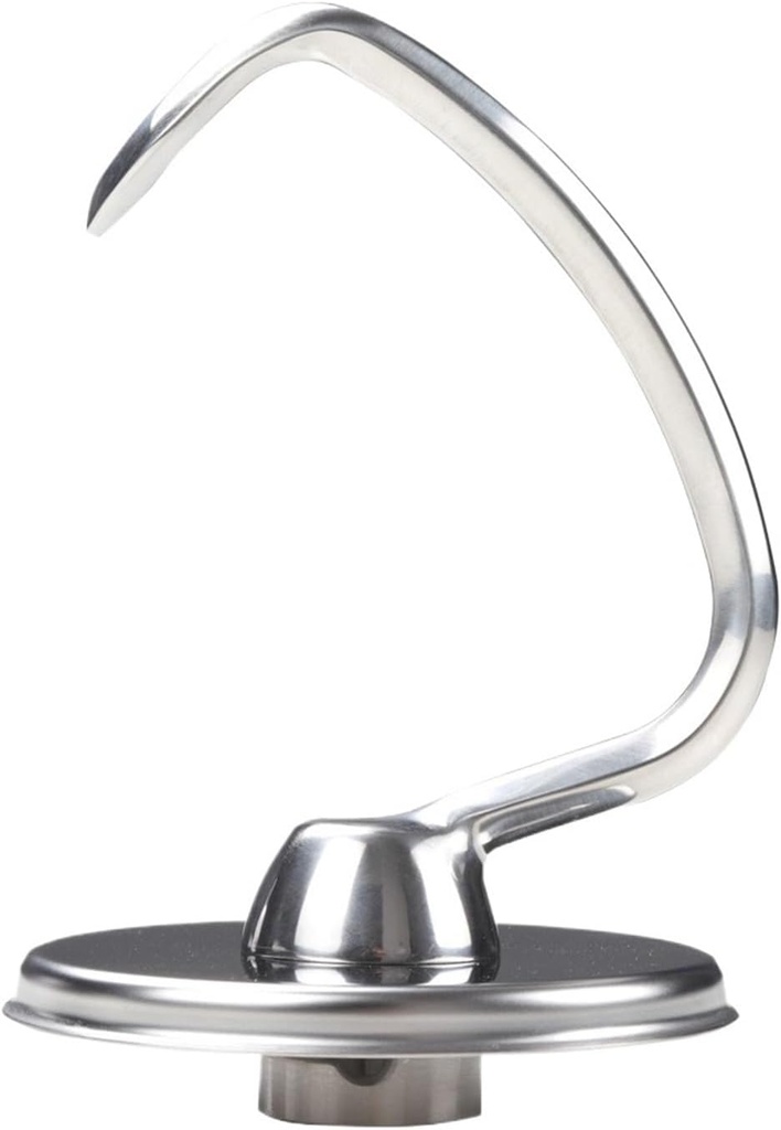 Stainless Steel Dough Hook ，Compatible for Kitchenaid Stand Mixer 4.5QT and 5QT Mixer Dough Attachments