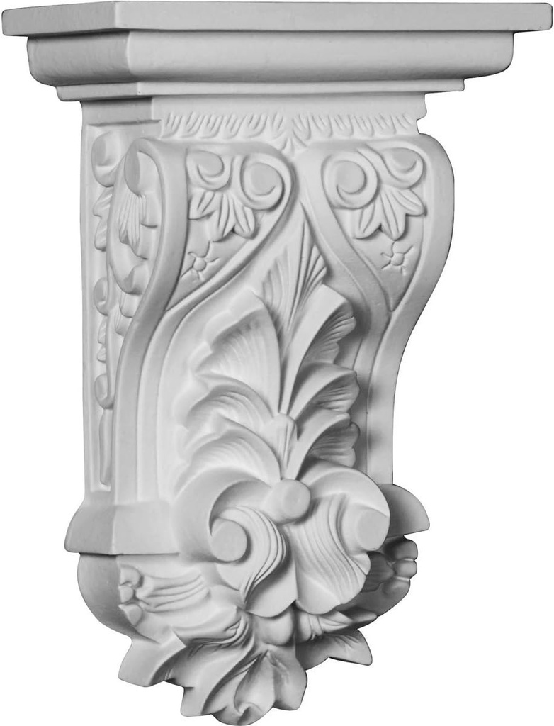 Endurathane Nadia Corbel, 7 1/4"W x 3 1/2"D x 10 1/2"H, Factory Primed