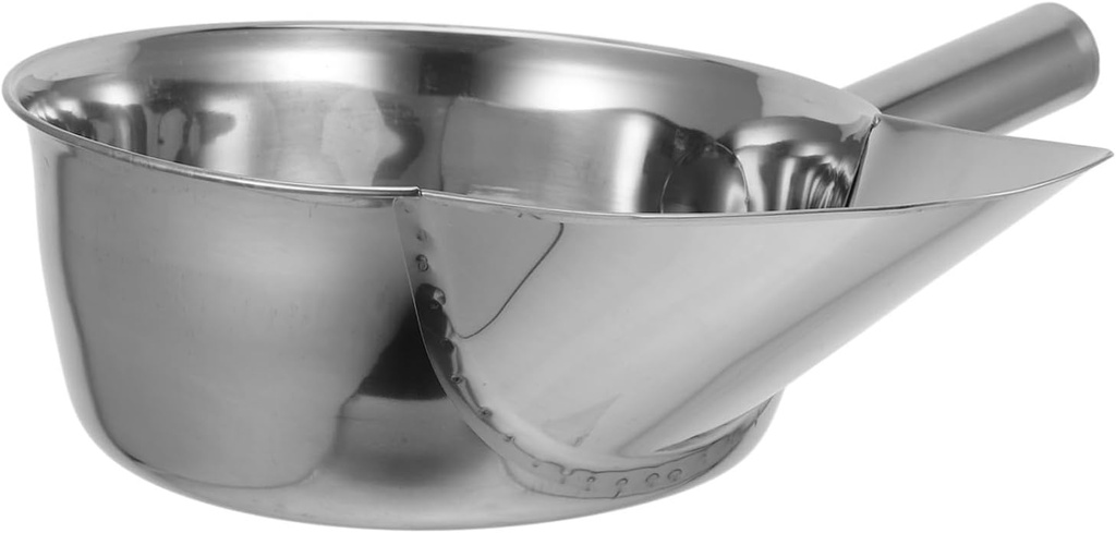 PRETYZOOM Stainless Steel French Fry Spatula Right Handle Fry Scoop Commercial for Boxes Bags