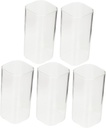 Garneck 5pcs Glass Set Reusable Cups for Cocktails Iced Coffee Milk Tea High Borosilicate Glass Beverage Glasses