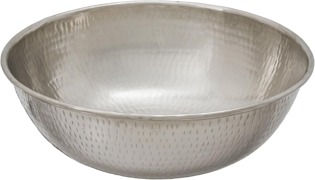 Sinkology SB301-14N Bohr Hammered Nickel Vessel Bath Sink, 14"