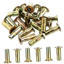 LIFKOME 20 Pcs Pre-bulbed Shank Rivet Nuts Flat Head Threaded Insert Nuts Thread Metal Construction for Industrial and Home Renovation Projects