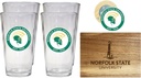 R and R Imports Norfolk State University Officially Licensed Kitchen Pack - Wood Cutting Board, 4 Pint Glasses & Magnetic Bottle Opener