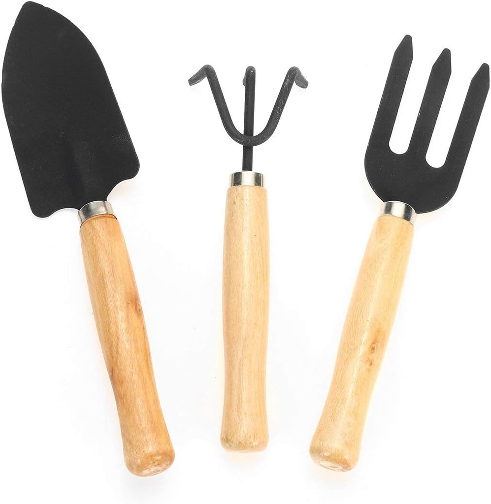 3Pcs Gardening Hand Tools Set Plant Rake Trowel Shovel Loosening Soil Planting Tools