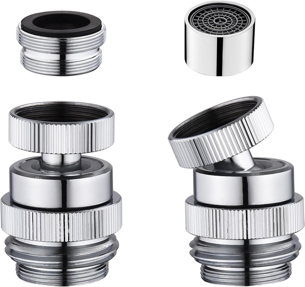 Faucet Adapter with Aerator, Sink Faucet to Garden Hose Adapter, Kitchen/Bathroom Fuacet Adapter to Garden Hose, Sink Hose Attachment for Faucet Adapter Connector, Chrome