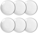Melamine Dinner Plates, Round Plates,Shatter Resistant, 11 inch, set of 6 White