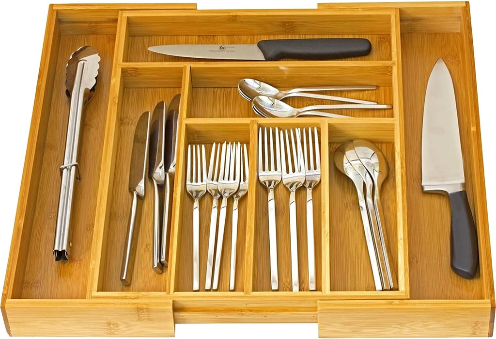 Home-it Expandable Cutlery Drawer - made for Utensil Organizer - Flatware Dividers Kitchen Holder