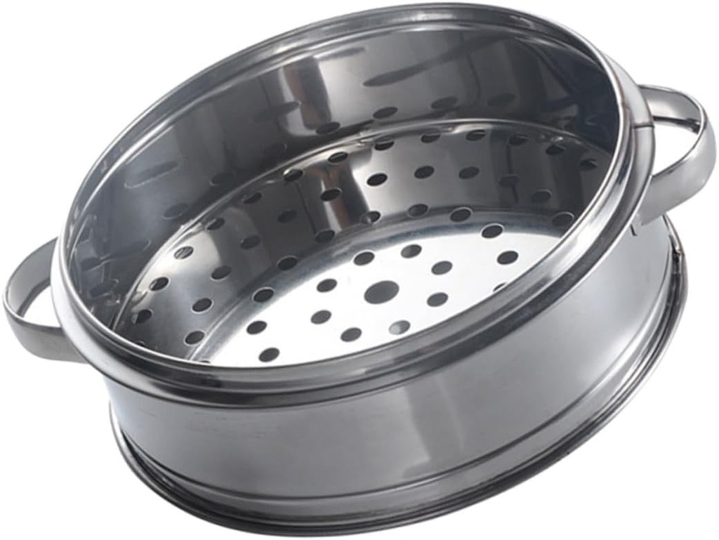 Alipis Stainless Steel Steamer Basket with Ear Food Steamer for Home Cooking for Steaming Buns and Dumplings Ergonomic Hot Handle Design