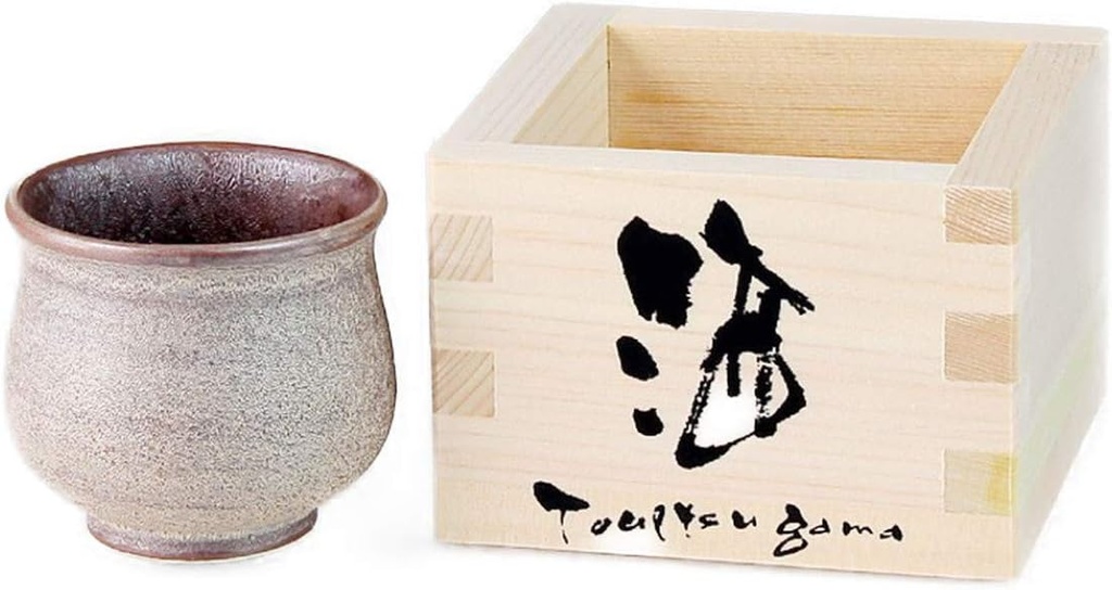 CtoC JAPAN New Rokuguinomi (With Trout), Multi Diameter 2.2 x 2.0 inches (5.5 x 5 cm) / 3.1 fl oz (80 cc), Masu 3.3 x 2.3 inches (8.5 x 5.8 cm) / 6.1 fl oz (180 cc), Venus Toetsu Kiln Arita Ware, Made