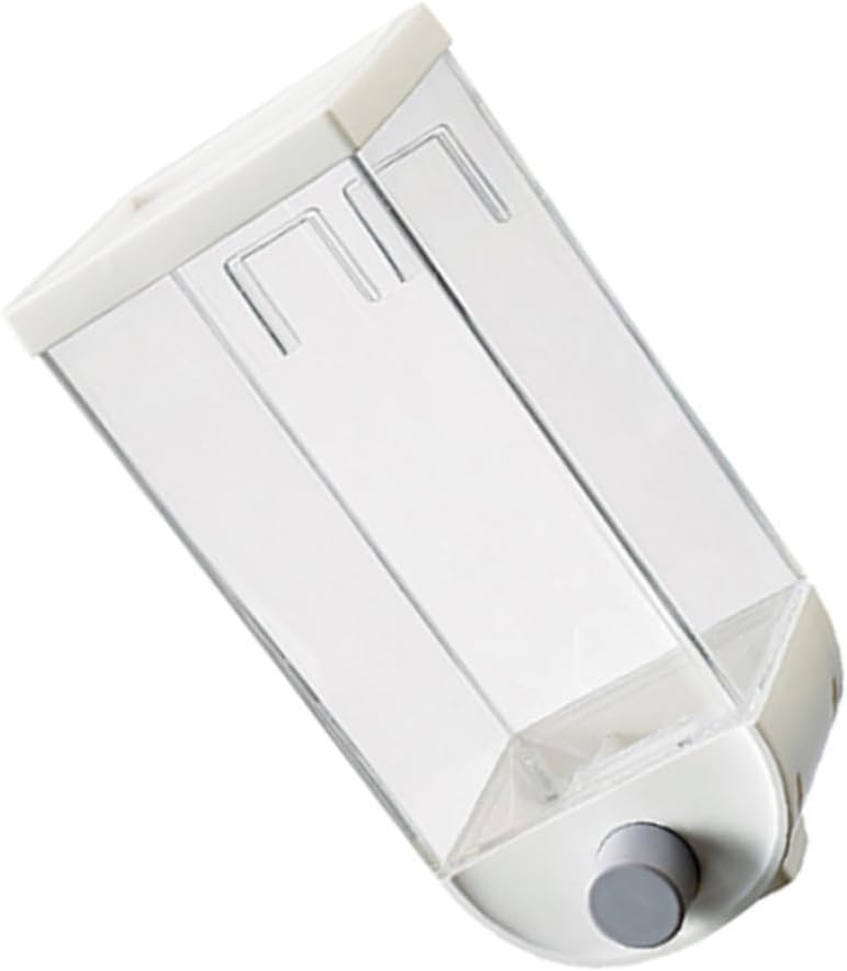 Plastic Grain Storage Container Rotary Lid 1500ml Airtight Dry Food Dispenser for Cereal Rice and Grains for Kitchen Organization Random Color