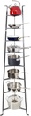 Enclume 8-Tier Cookware Stand, Free Standing Pot Rack, Hammered Steel (Assembled)