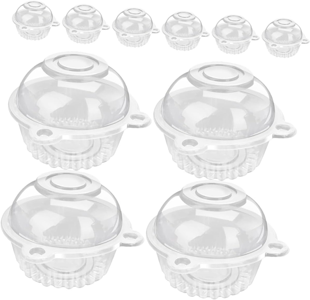 100pcs Disposable Dessert Cupcake Containers Lid Individual Muffin Holders for Cakes Donuts and Mousse for Parties and Events