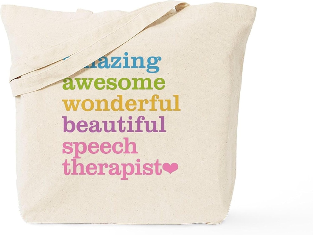 CafePress Speech Therapist Tote Bag Reusable Natural Beige Canvas Shopping Bag