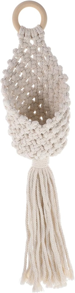 Multi-function Woven Hanging Basket Decorative Storage for Fruits and Vegetables Macrame Design for Kitchen Organization and Space Saving Elegant Boho Home Decor