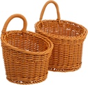 Garneck Hanging Woven Storage Basket Set Onion Ginger Garlic Storage Wall Baskets for Decorative Flower Kitchen
