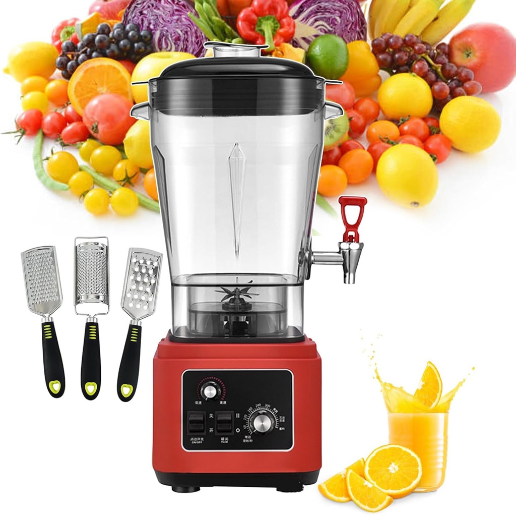 2900w Countertop Blenders & Smoothie Maker & Crusher & Juice Extractor | Commercial Juice Blender 48000rpm Food Processors | 11l/15l/19l Fully Automatic Filter Free (Red),19L