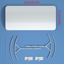 Ac Vent Deflector, Air Conditioner Deflector for Window Units, Vent Air Deflectors, Made of PVC Easy to Install, Freely Cut, White