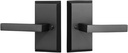 Rockwell Security Premium Aqua Solid Brass Passage Set with Delta Lever in Antique Black Finish