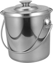 Stainless Steel Storage Bucket with Lid Water and Rice Container Large Capacity Stainless Steel Holder for Food and Grease Versatile Kitchen Organizer