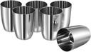 Vinod Stainless Steel Glass Set of 6 - Premium Metal Cups | Beer Glasses | Juice Glass