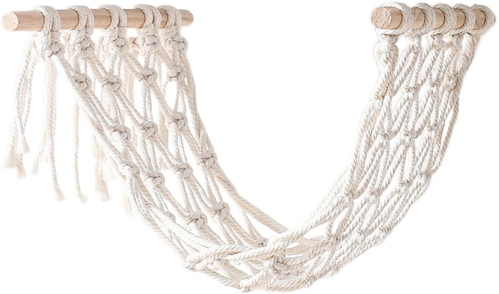 Hanging Cotton Rope Fruit Basket Hand-made Bohemia Style Storage for Fruits Vegetables Sturdy Design for Kitchen Decor Bedroom Easy to Suspend for Loved