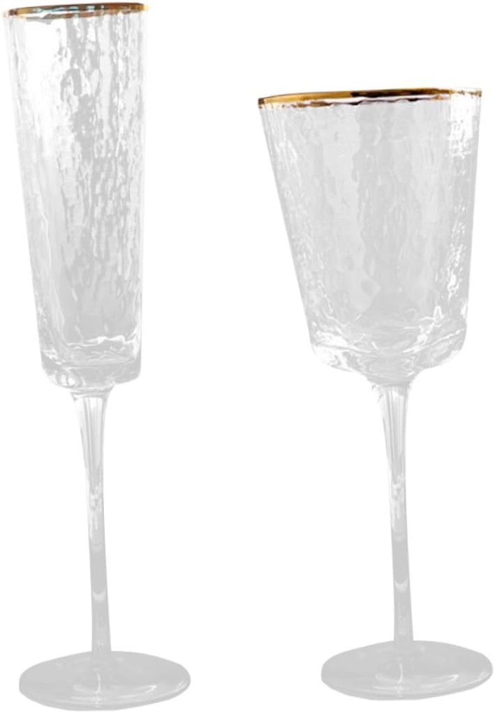 2pcs Elegant Hammered Pattern Wine Glass European Style Goblet for Red Wine and Crystal Glassware for Parties and Home Decor