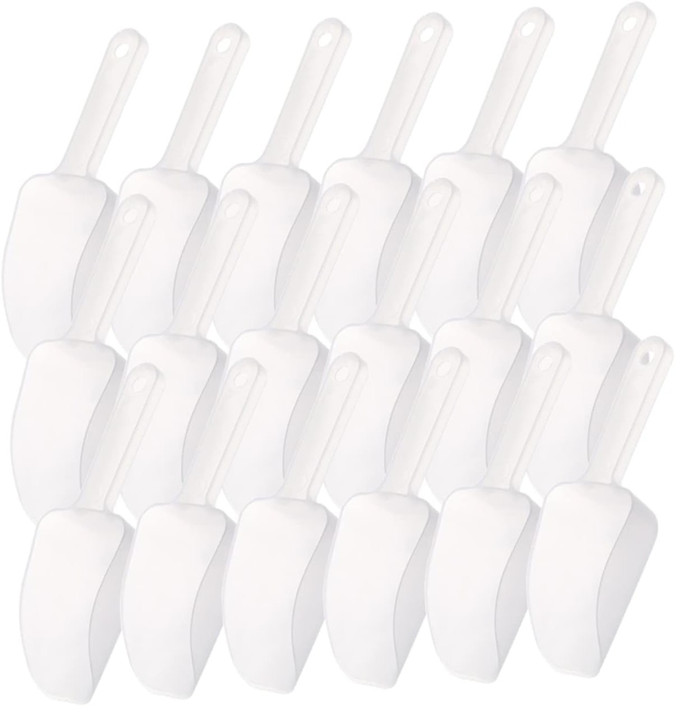 Cabilock 20pcs Multipurpose Food Shovel Ergonomic Kitchen Ice Scoop Multi Function Flour and Candy Shovels for Home Restaurant and Grocery Use