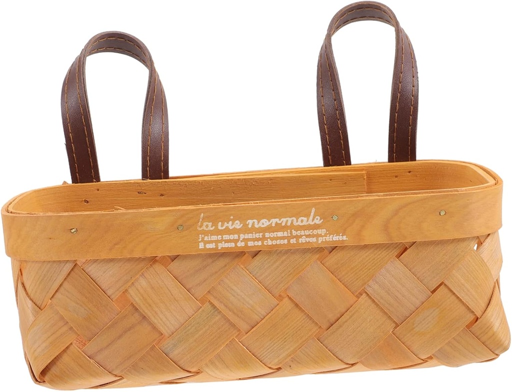 Hanging Woven Storage Basket for Kitchen Wall Mounted Onion and Produce Organizer Rustic Decor for Home and Bathroom