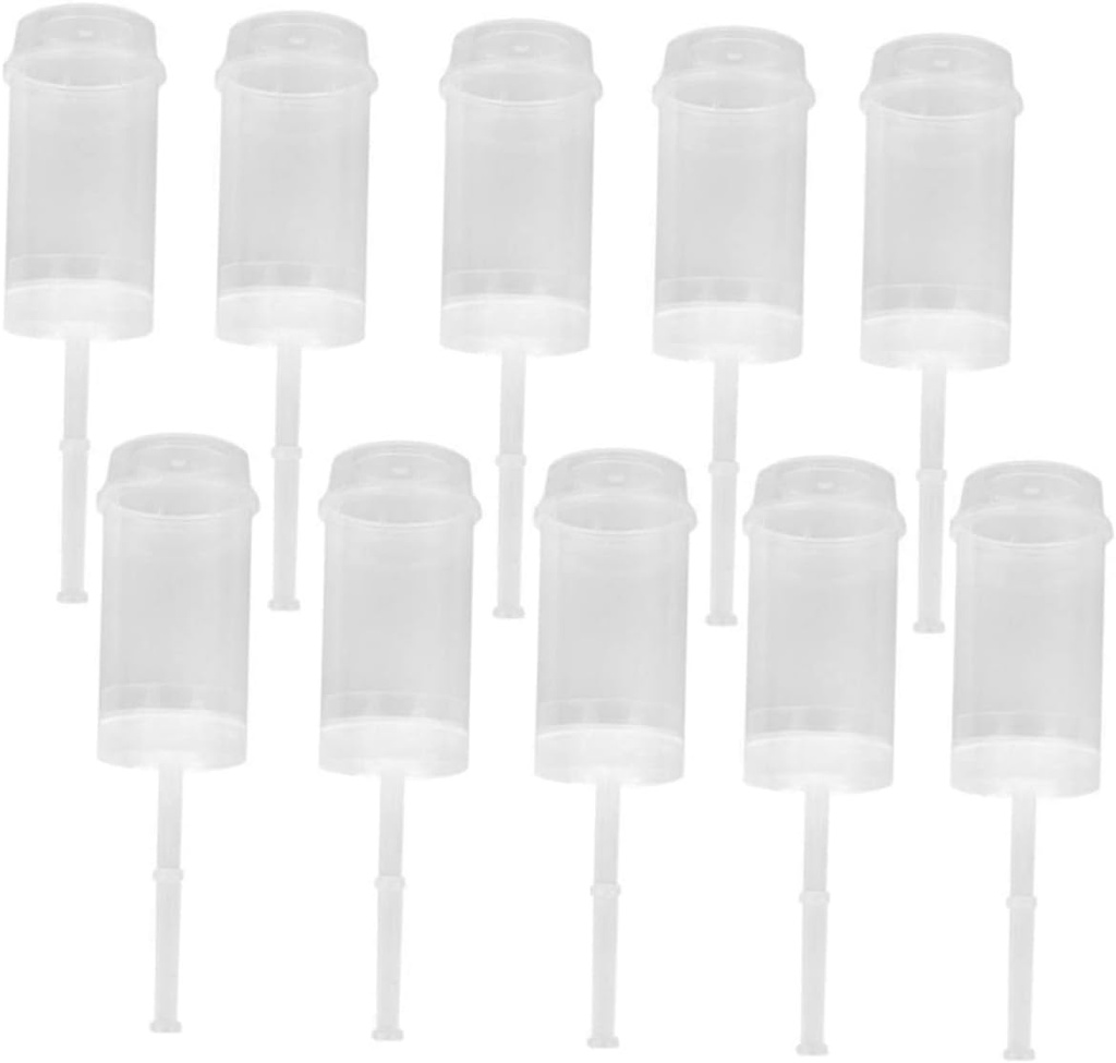 10pcs Push Cupcake Containers Set Food-Grade Plastic Cake Push Containers Lid for Party and Wedding Pastry Decoration