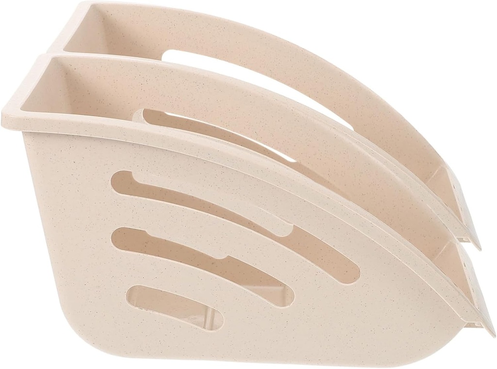 2pcs Kitchen Dish Strainer Plate Holder for Cabinet Storage Space Saving Tableware Organizer with Smooth Rounded Edges Draining Rack for Plates Bowls and Cutlery Beige